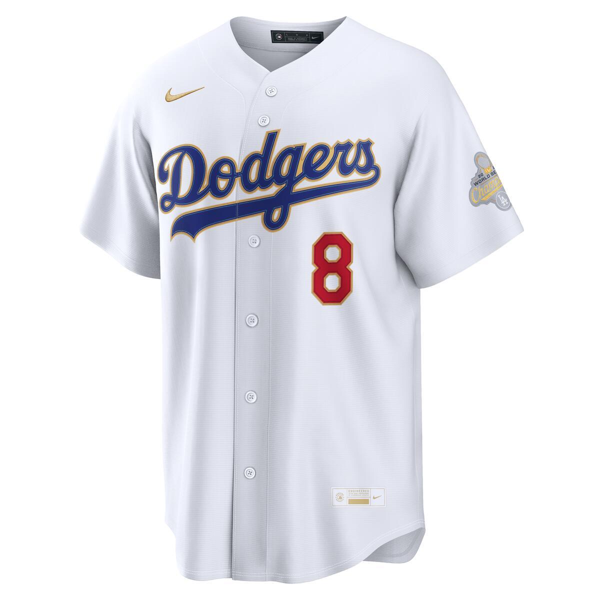 Los Angeles Dodgers Enrique "Kike" Hernández White 2026 Gold Collection Nike Stadium Player Jersey