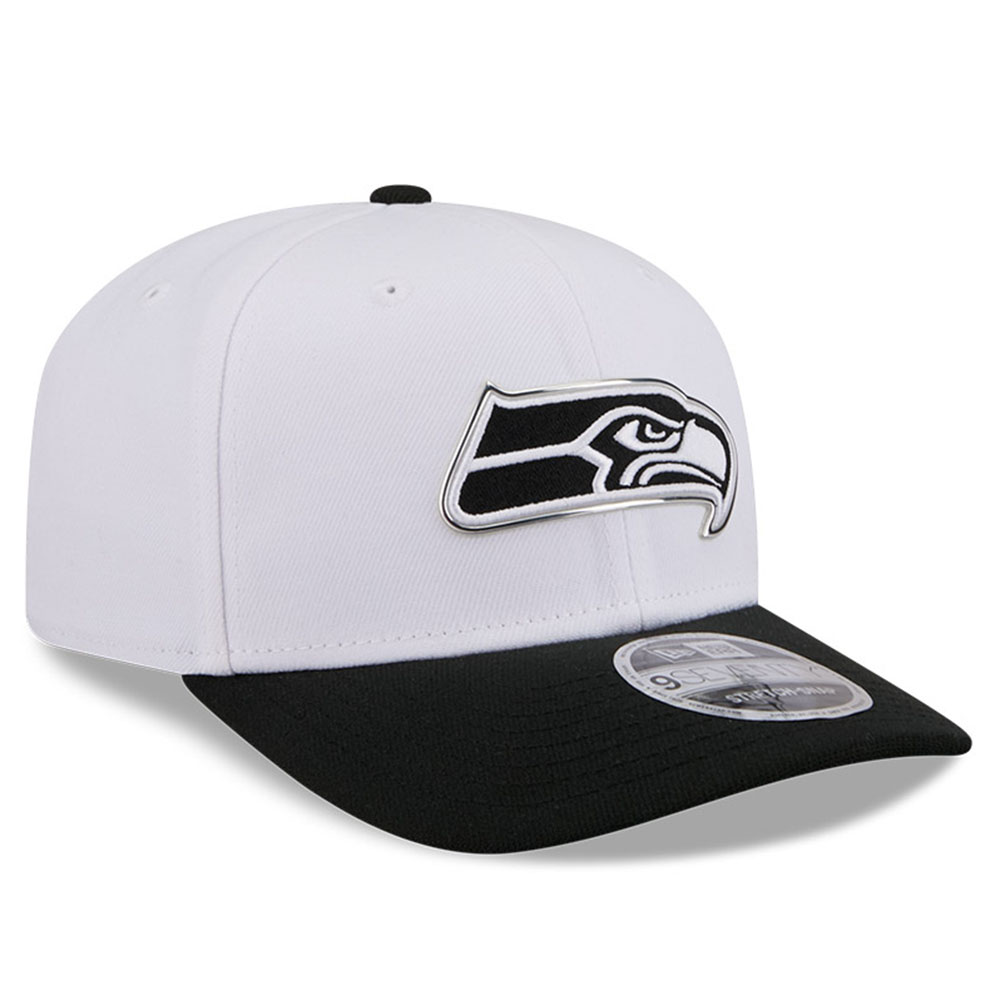 Seattle Seahawks White and Black 2026 NFL Draft New Era 9SEVENTY Adjustable Hat