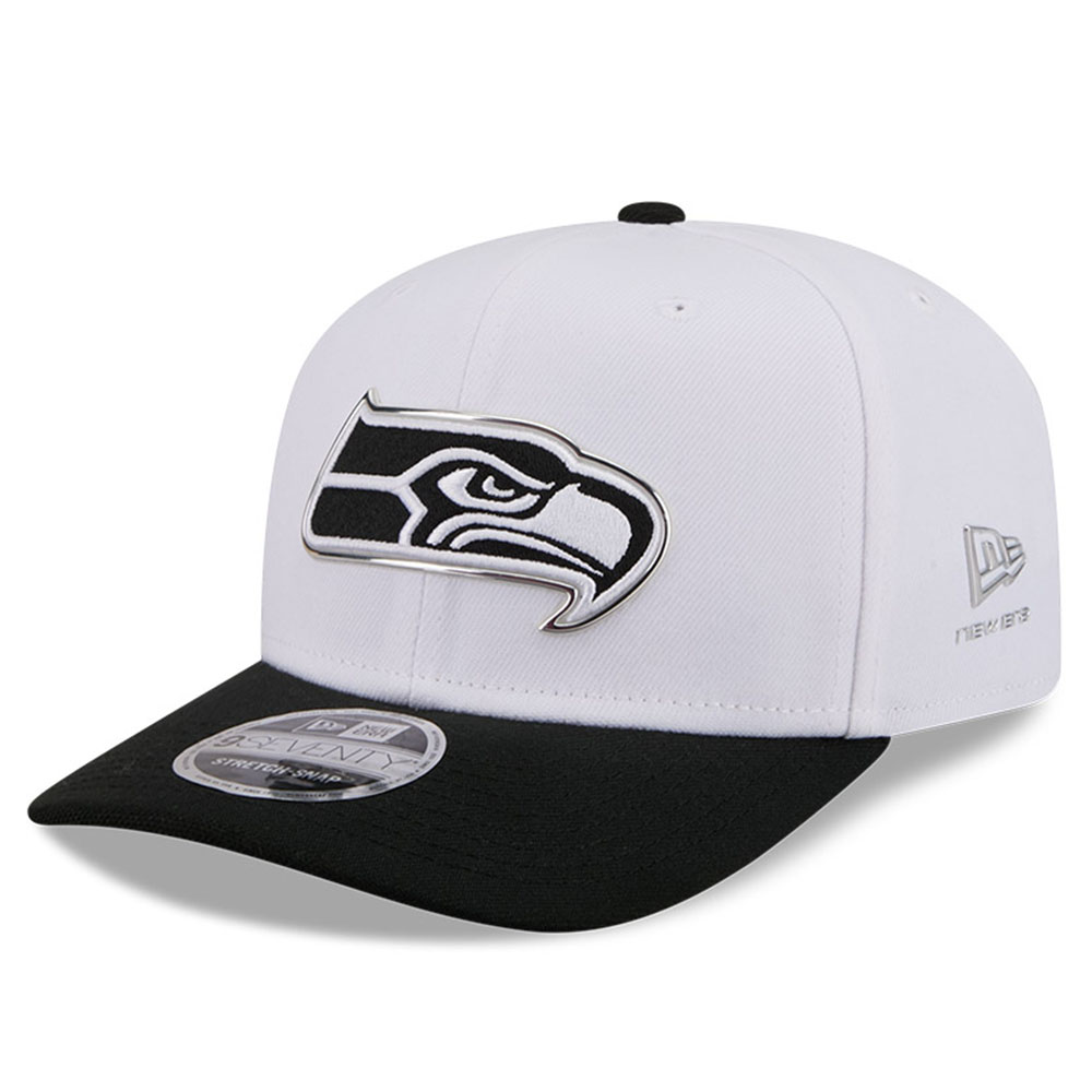 Seattle Seahawks White and Black 2026 NFL Draft New Era 9SEVENTY Adjustable Hat