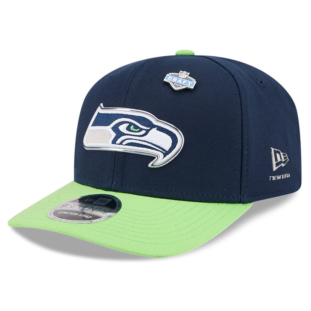 Seattle Seahawks Navy and Green 2026 NFL Draft New Era 9SEVENTY Adjustable Hat