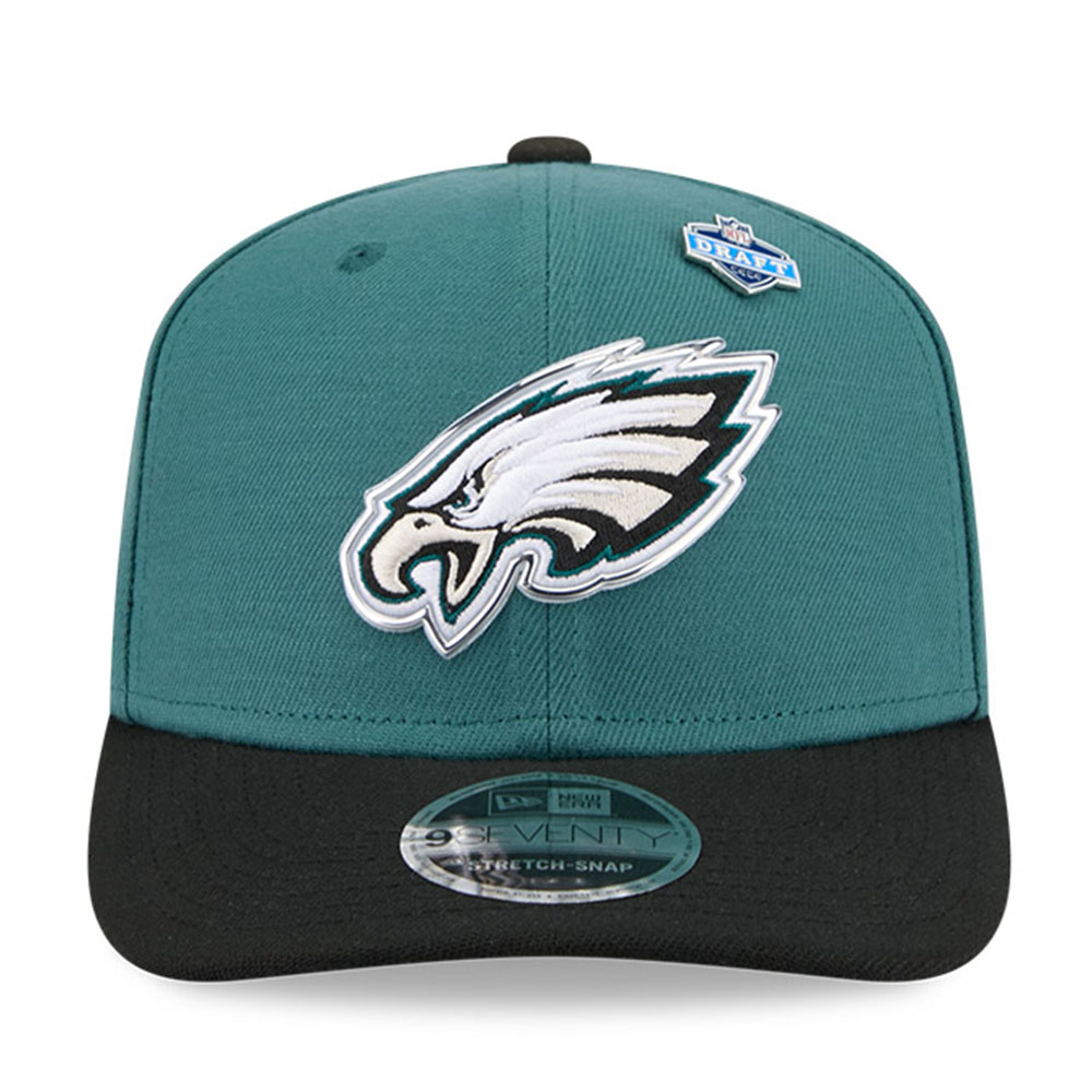 Philadelphia Eagles Green and Black 2026 NFL Draft New Era 9SEVENTY Adjustable Hat