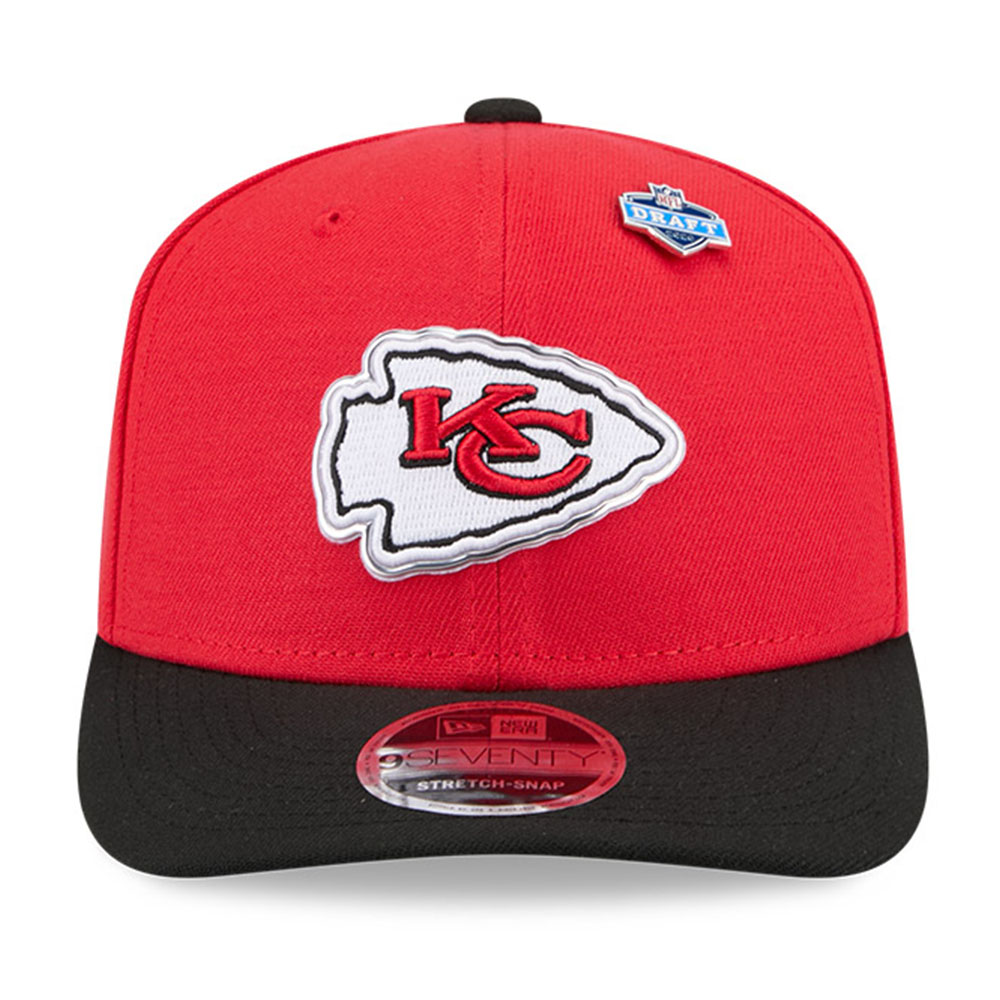 Kansas City Chiefs Red and Black 2026 NFL Draft New Era 9SEVENTY Adjustable Hat