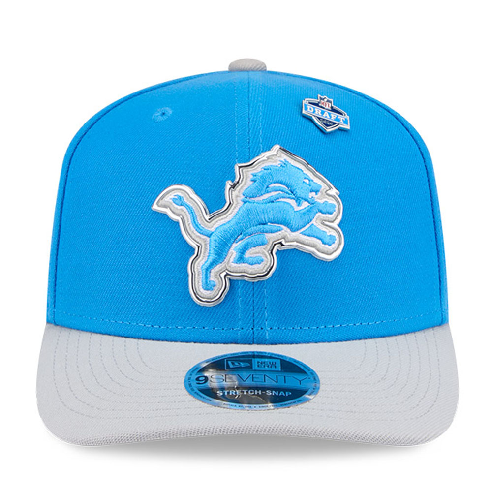 Detroit Lions Blue and Silver 2026 NFL Draft New Era 9SEVENTY Adjustable Hat