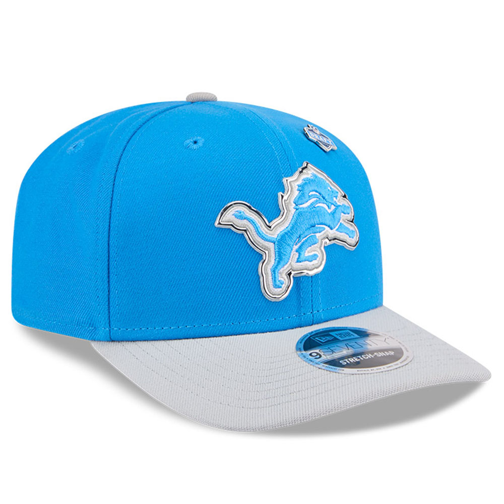 Detroit Lions Blue and Silver 2026 NFL Draft New Era 9SEVENTY Adjustable Hat