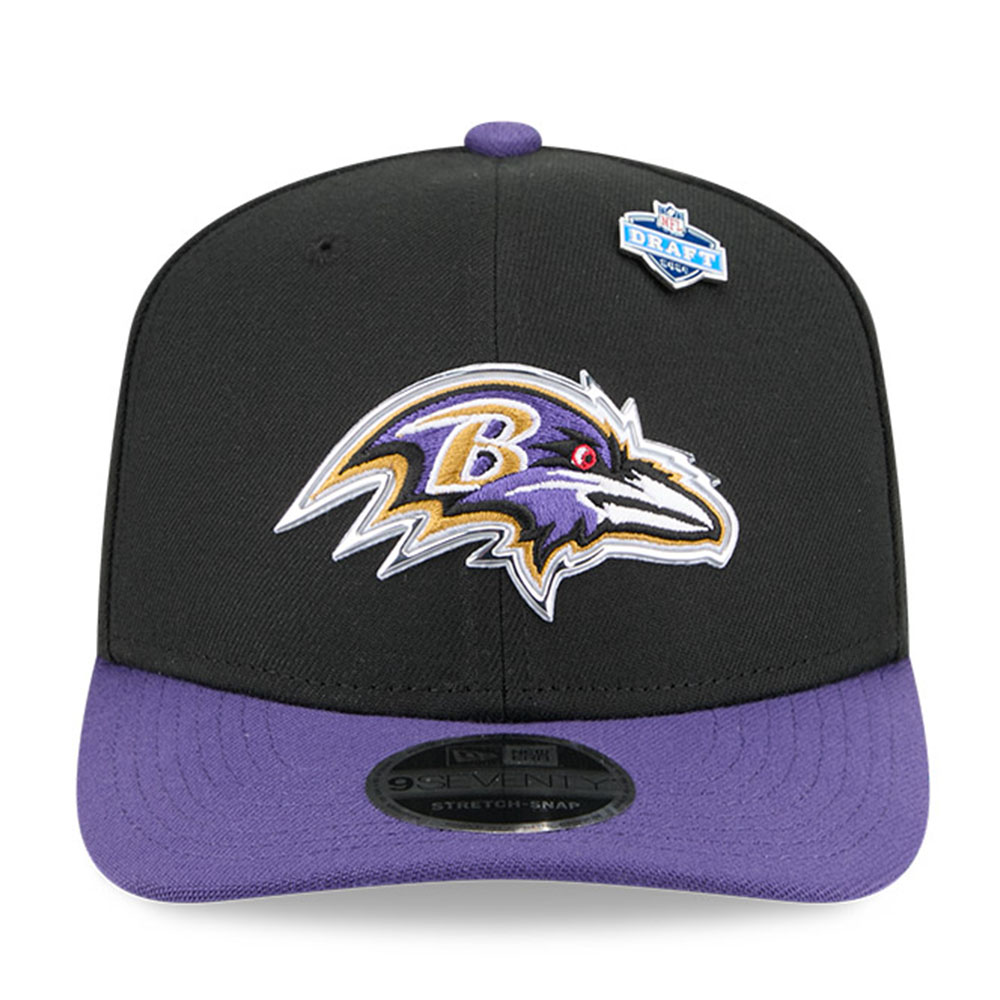 Baltimore Ravens Black and Purple 2026 NFL Draft New Era 9SEVENTY Adjustable Hat