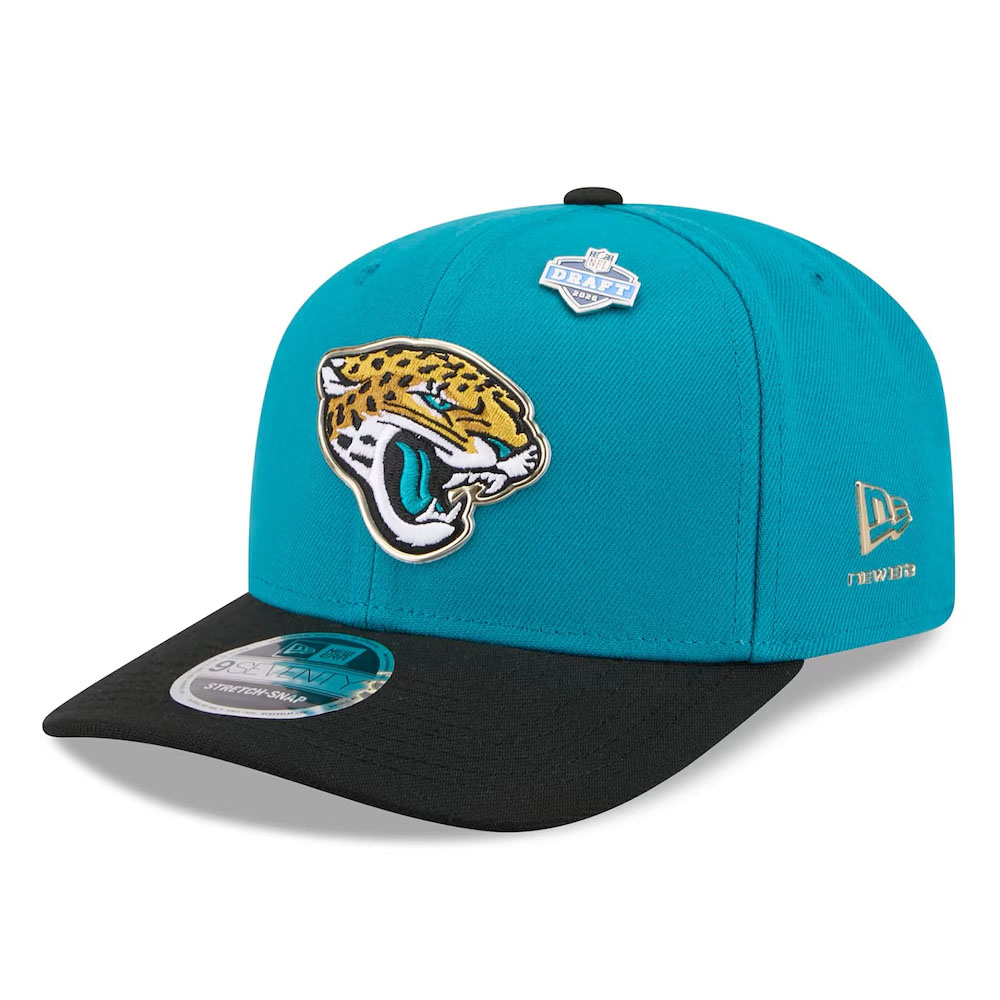 Jacksonville Jaguars Teal and Black 2026 NFL Draft New Era 9SEVENTY Adjustable Hat