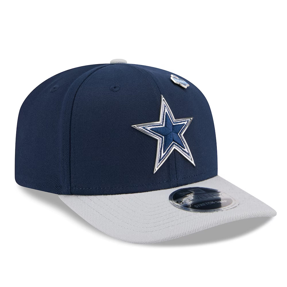 Dallas Cowboys Navy and Silver 2026 NFL Draft New Era 9SEVENTY Adjustable Hat