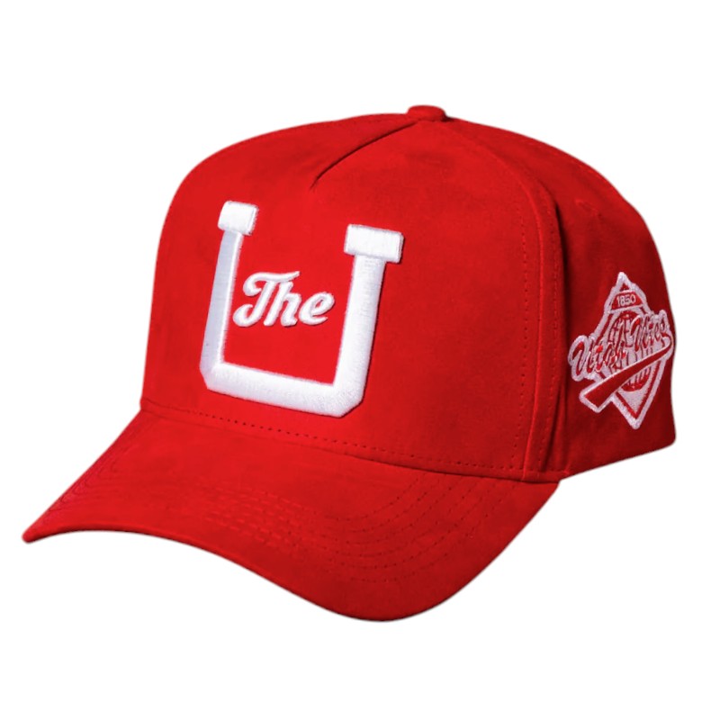 Utah Utes Red Suede The U Woodn Grail Snapback Hat