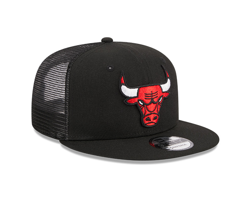 Chicago Bulls Black Mesh Trucker New Era 9FIFTY Snapback