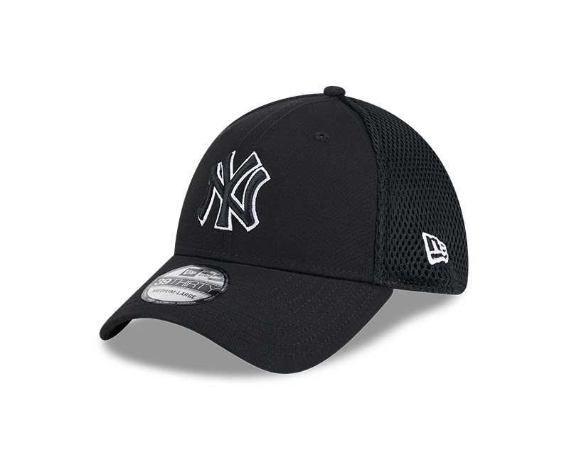 New York Yankees Black Evergreen Neo Era 39THIRTY Flex Hat