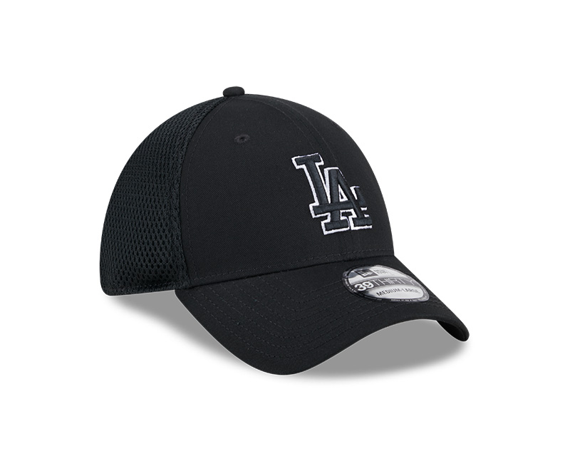 Los Angeles Dodgers Black Evergreen Neo New Era 39THIRTY Flex Hat
