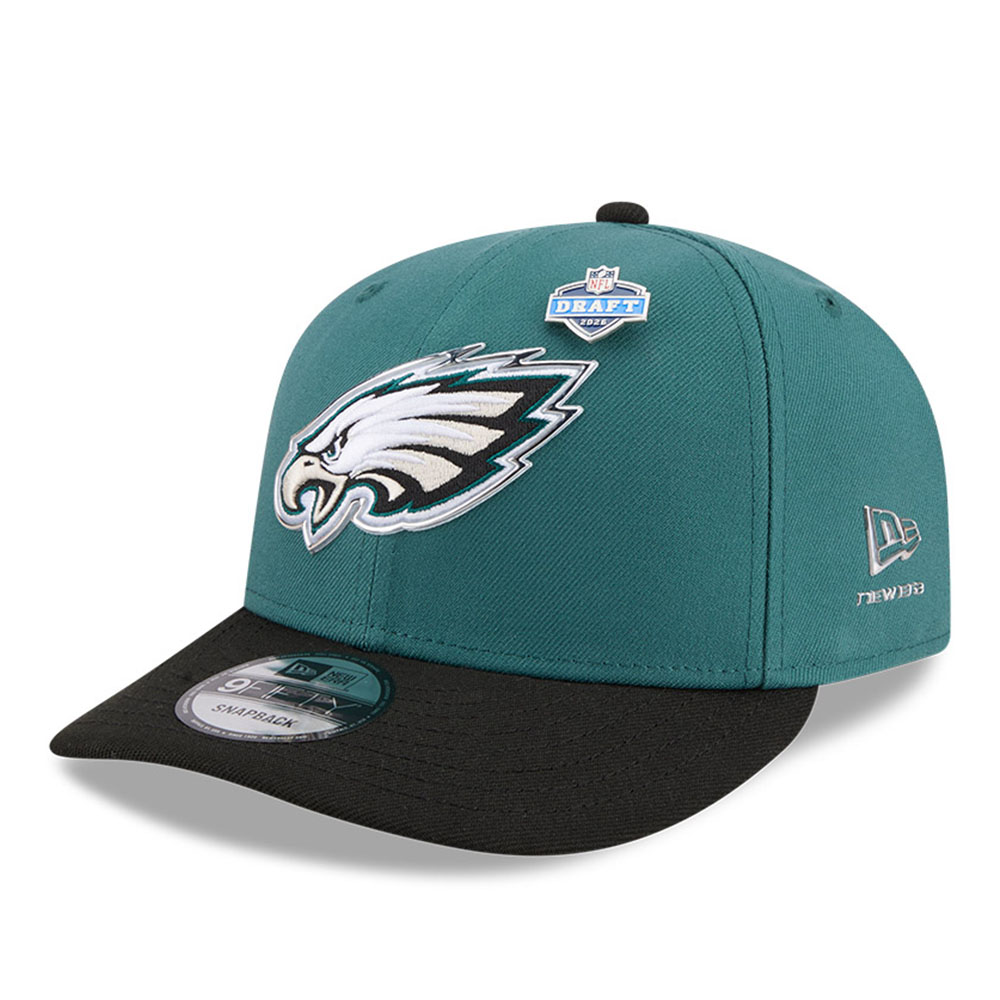 Philadelphia Eagles Green and Black 2026 NFL Draft On Stage Pre-Curved New Era 9FIFTY Snapback Hat