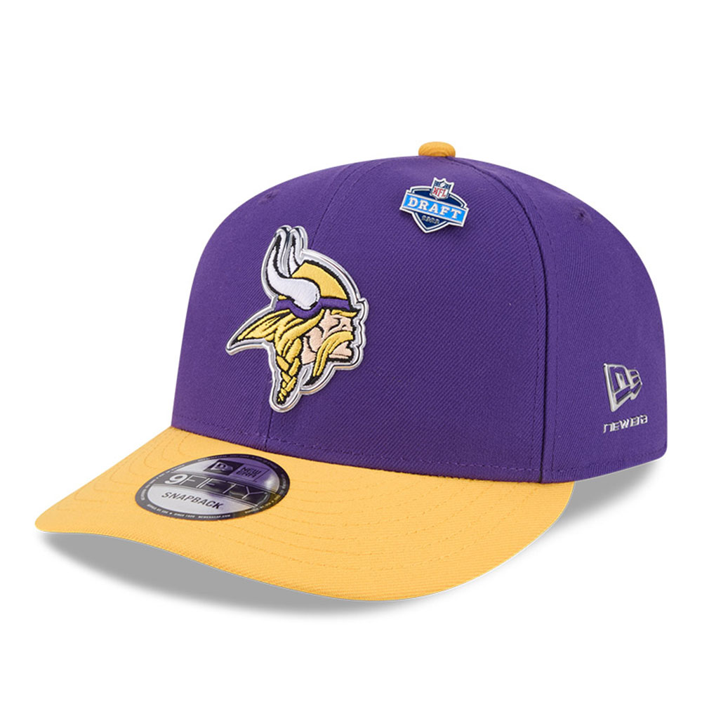 Minnesota Vikings Purple and Yellow 2026 NFL Draft On Stage Pre-Curved New Era 9FIFTY Snapback Hat