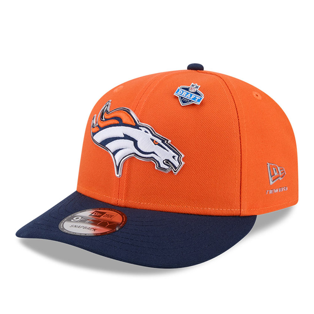 Denver Broncos Orange and Navy 2026 NFL Draft On Stage Pre-Curved New Era 9FIFTY Snapback Hat