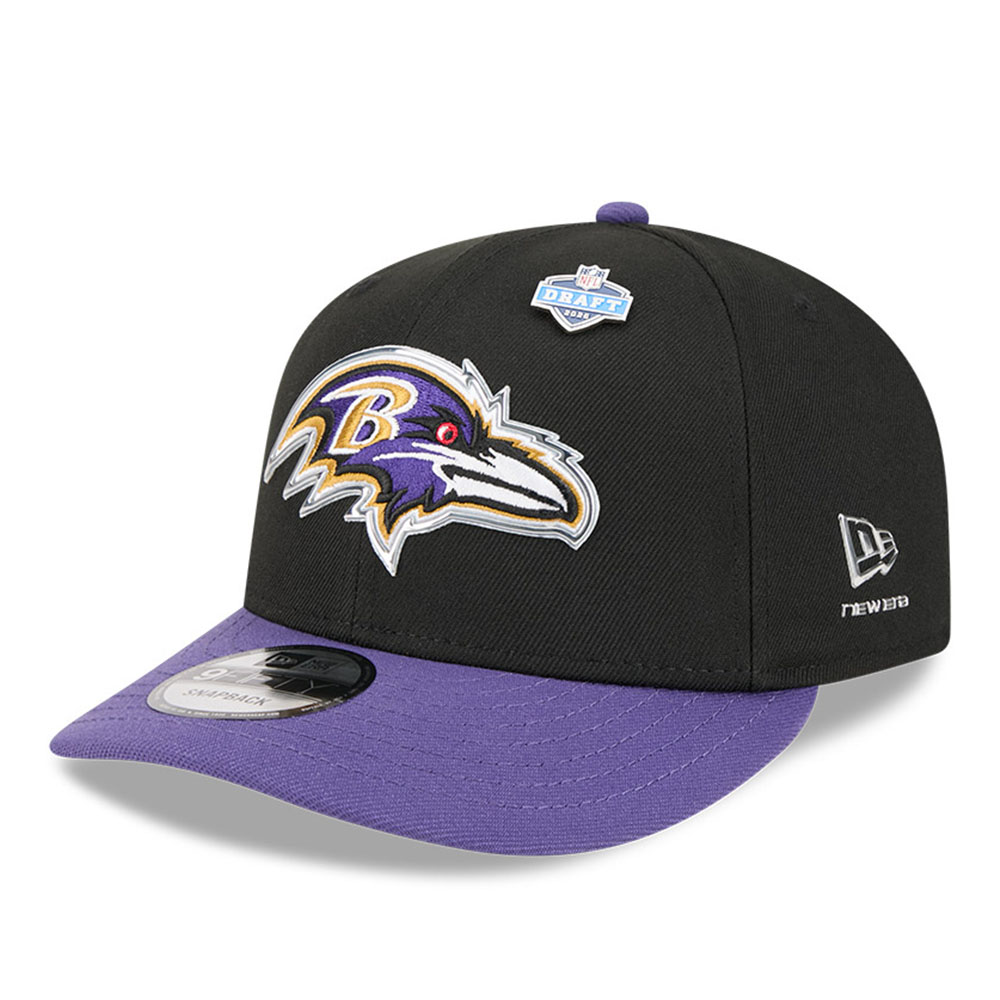 Baltimore Ravens Black and Purple 2026 NFL Draft On Stage Pre-Curved New Era 9FIFTY Snapback Hat