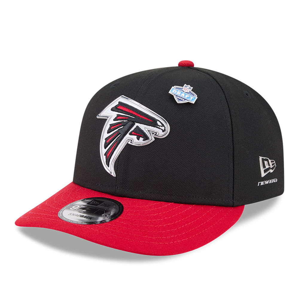Atlanta Falcons Black and Red 2026 NFL Draft On Stage Pre-Curved New Era 9FIFTY Snapback Hat
