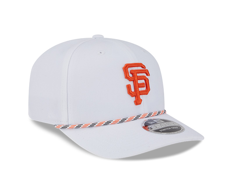 San Francisco Giants White Multi Rope New Era 9SEVENTY Stretch Snapback Hat