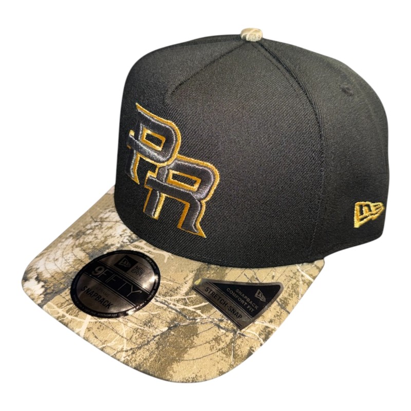 Puerto Rico Black and Realtree Kelly Green UV New Era A-Frame Snapback Hat