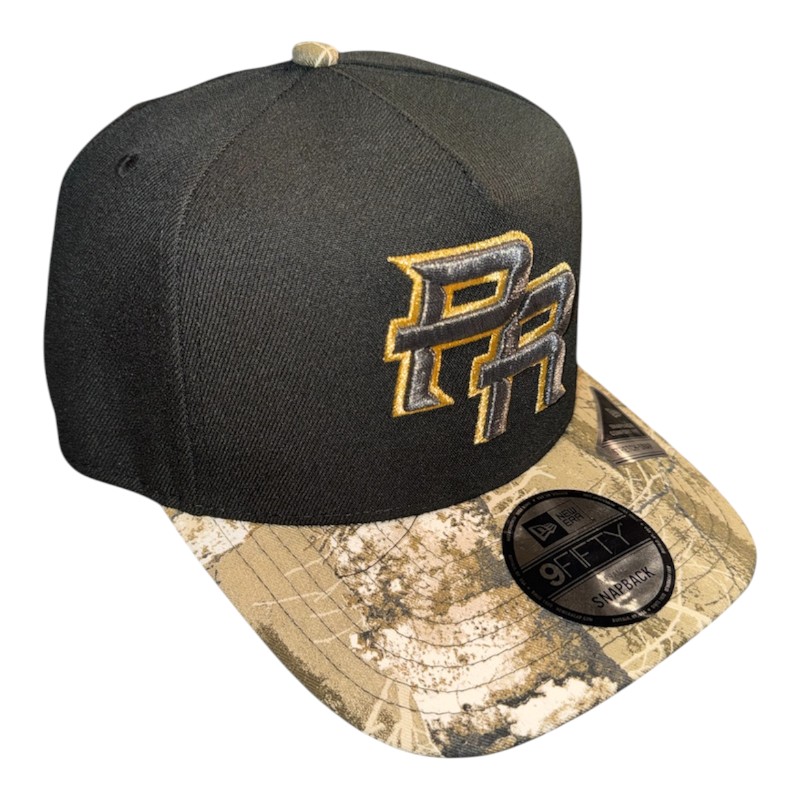 Puerto Rico Black and Realtree Kelly Green UV New Era A-Frame Snapback Hat