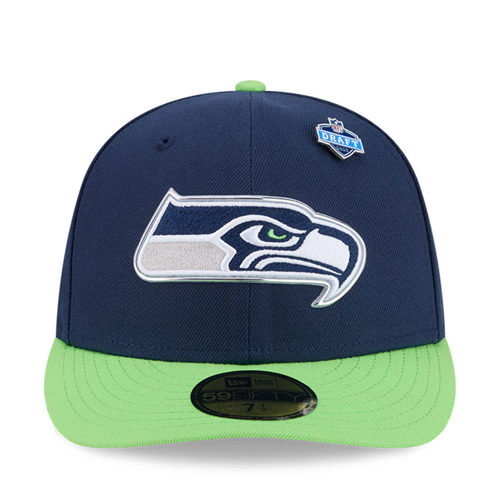 Seattle Seahawks Navy and Green 2026 NFL Draft Pre-Curved New Era 59FIFTY Fitted Hat