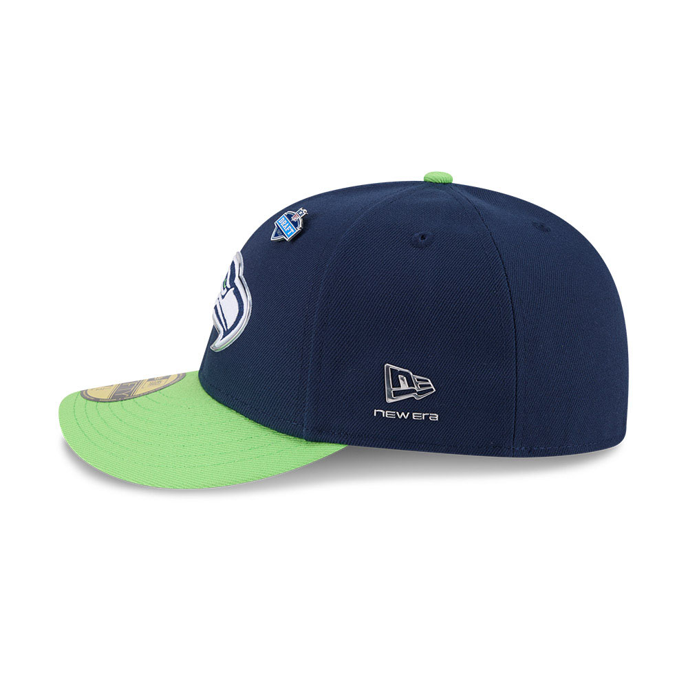 Seattle Seahawks Navy and Green 2026 NFL Draft Pre-Curved New Era 59FIFTY Fitted Hat