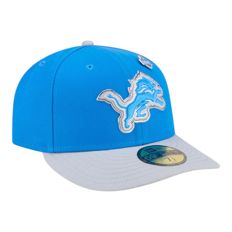 Detroit Lions Blue and Silver 2026 NFL Draft Pre-Curved New Era 59FIFTY Fitted Hat