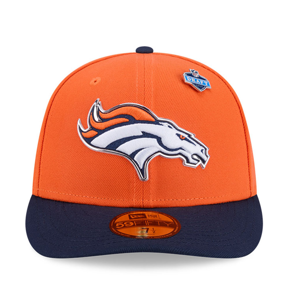 Denver Broncos Navy and Orange 2026 NFL Draft Pre-Curved New Era 59FIFTY Fitted Hat