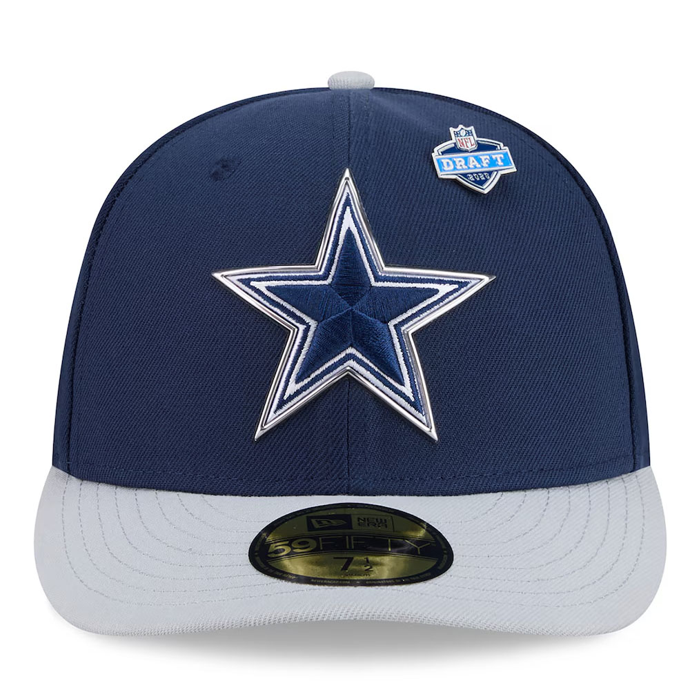 Dallas Cowboys Navy and Silver 2026 NFL Draft Pre-Curved New Era 59FIFTY Fitted Hat