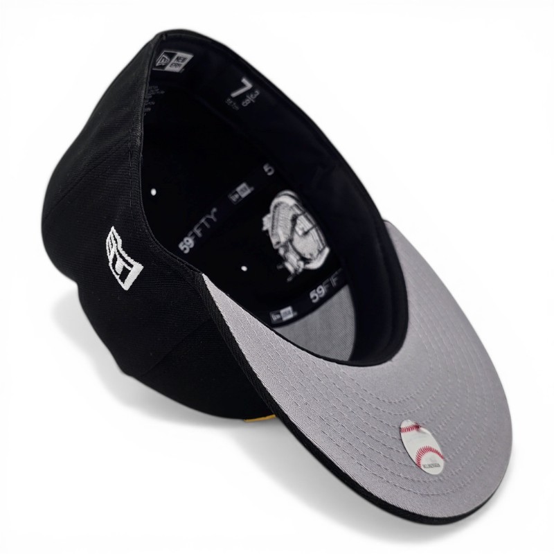 Pittsburgh Pirates Ballpark Series Black Leon the Lab PNC Patch Grey UV New Era 59FIFTY Fitted Hat