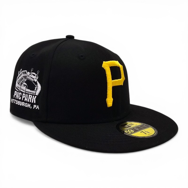 Pittsburgh Pirates Ballpark Series Black Leon the Lab PNC Patch Grey UV New Era 59FIFTY Fitted Hat