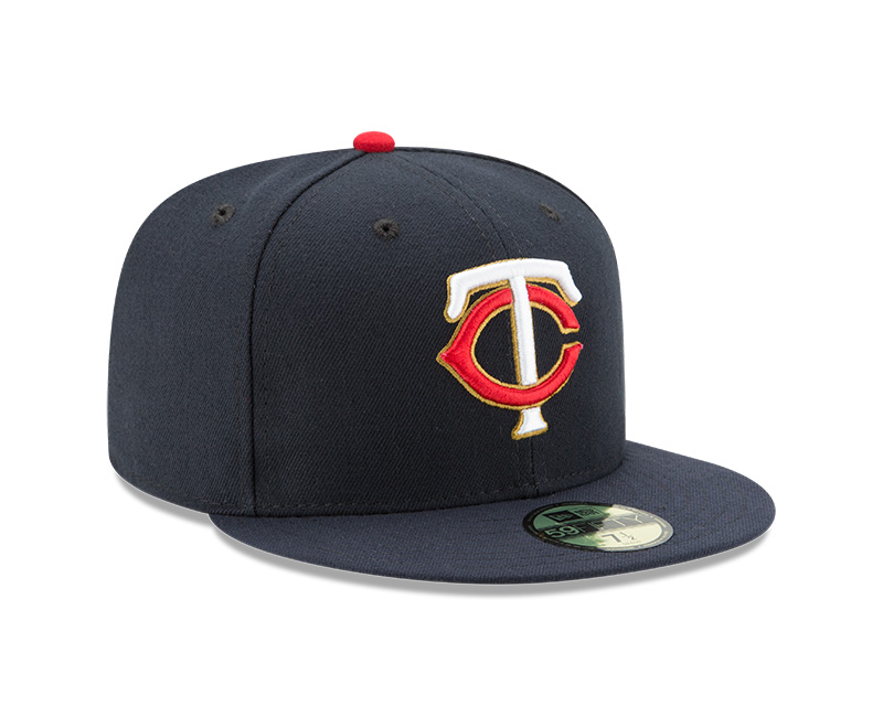 Minnesota Twins Navy and Gold Outline Authentic Collection On-Field 59FIFTY Fitted Hat