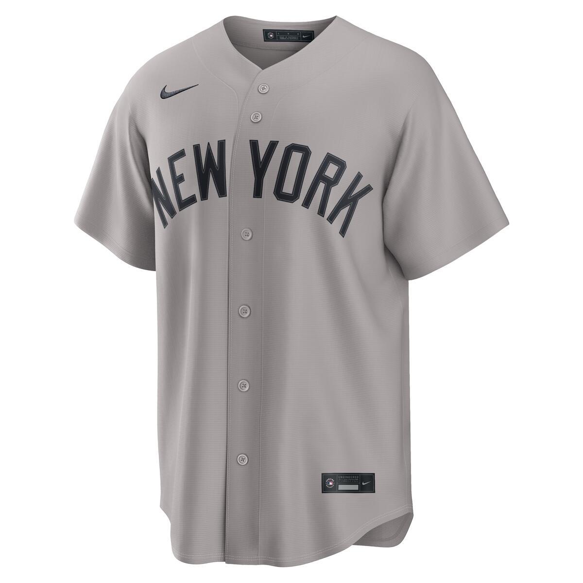 New York Yankees Derek Jeter Road Gray Nike Replica Jersey