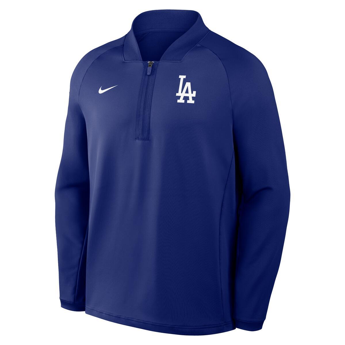 Los Angeles Dodgers Royal Blue Authentic Collection Nike Dri-FIT MLB 1/2-Zip Long-Sleeve Top