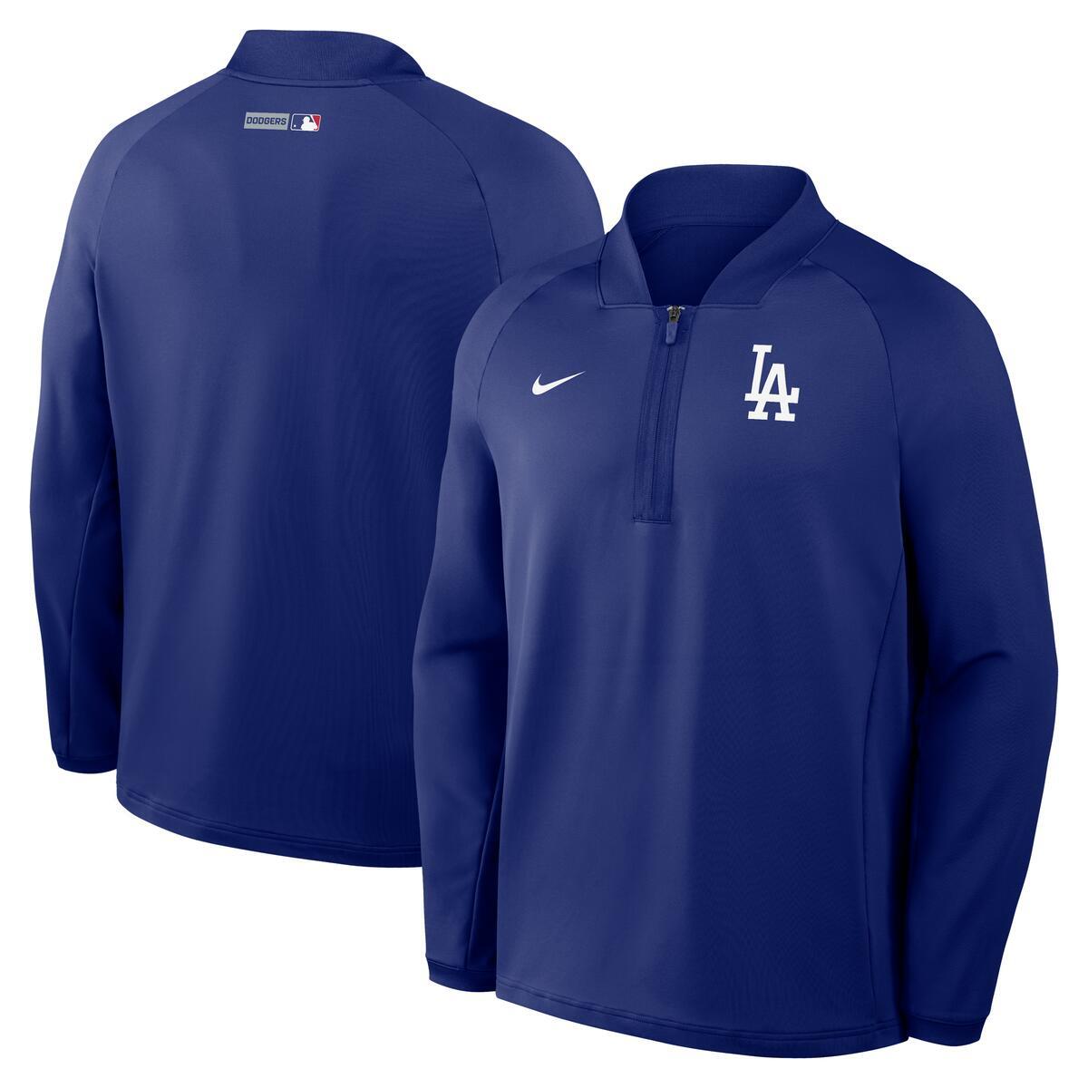 Los Angeles Dodgers Royal Blue Authentic Collection Nike Dri-FIT MLB 1/2-Zip Long-Sleeve Top