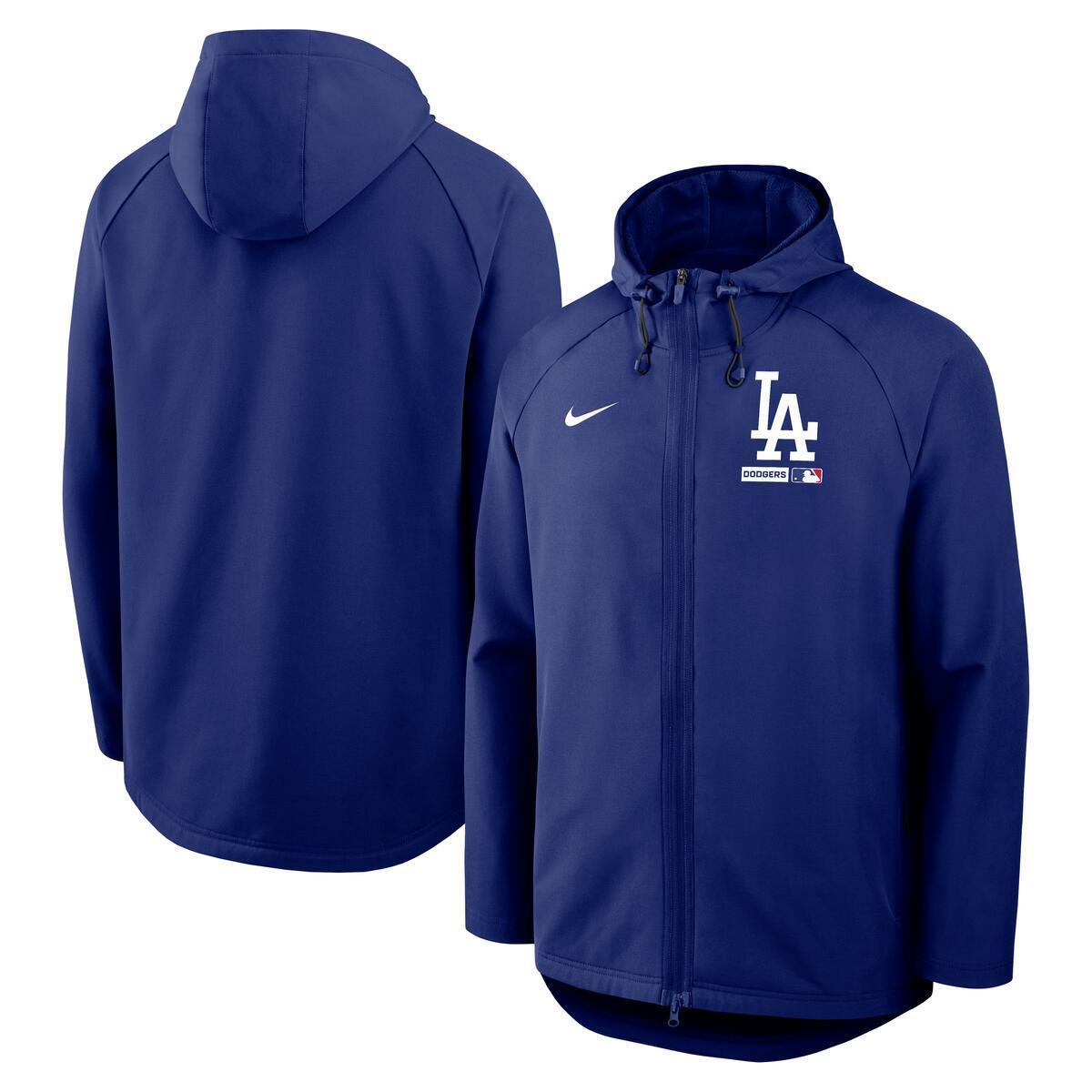 Los Angeles Dodgers Royal Blue Authentic Collection Nike Therma-FIT MLB Full-Zip Hooded Jacket