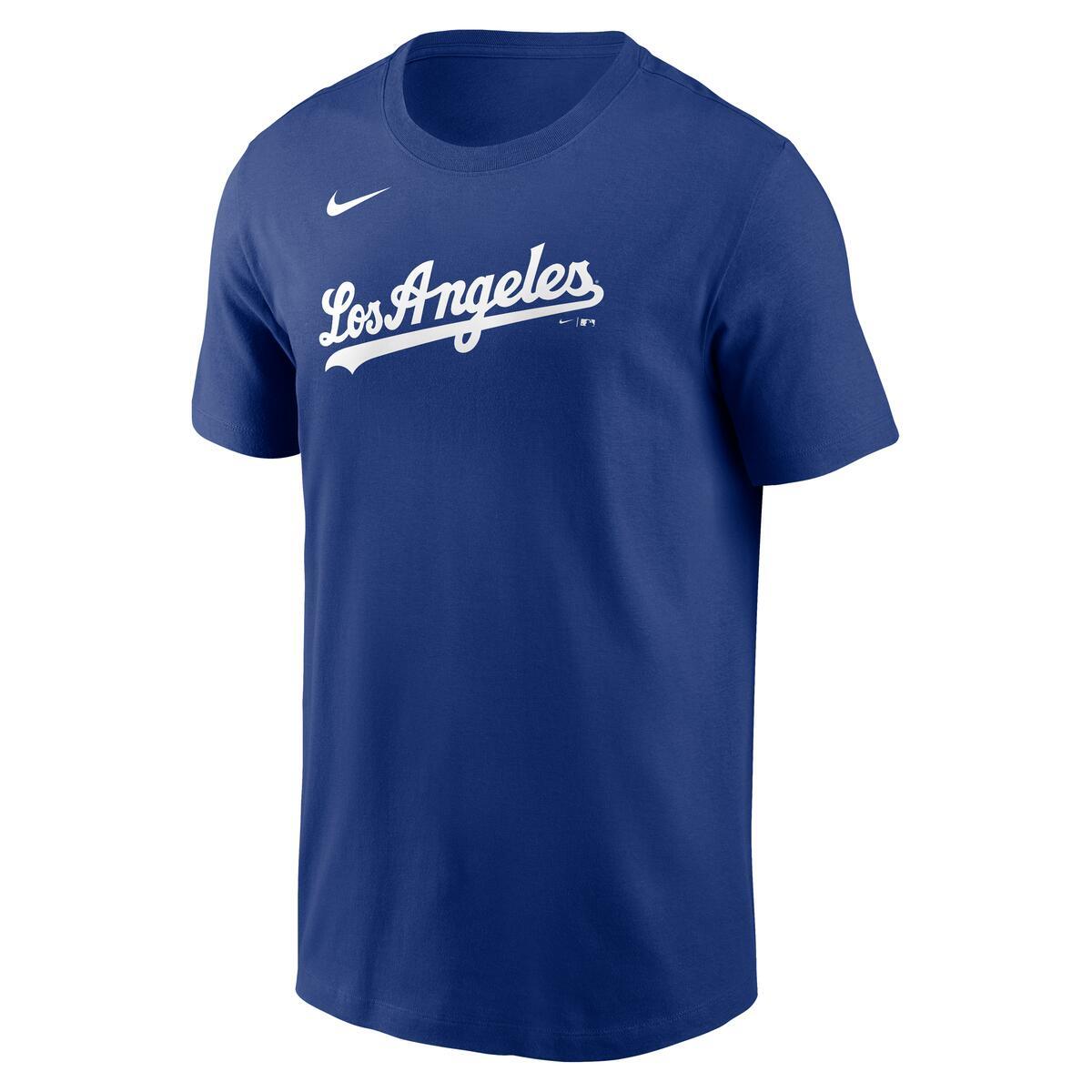 Los Angeles Dodgers Royal Blue Alternate Wordmark "Los Angeles" Script Nike T-Shirt