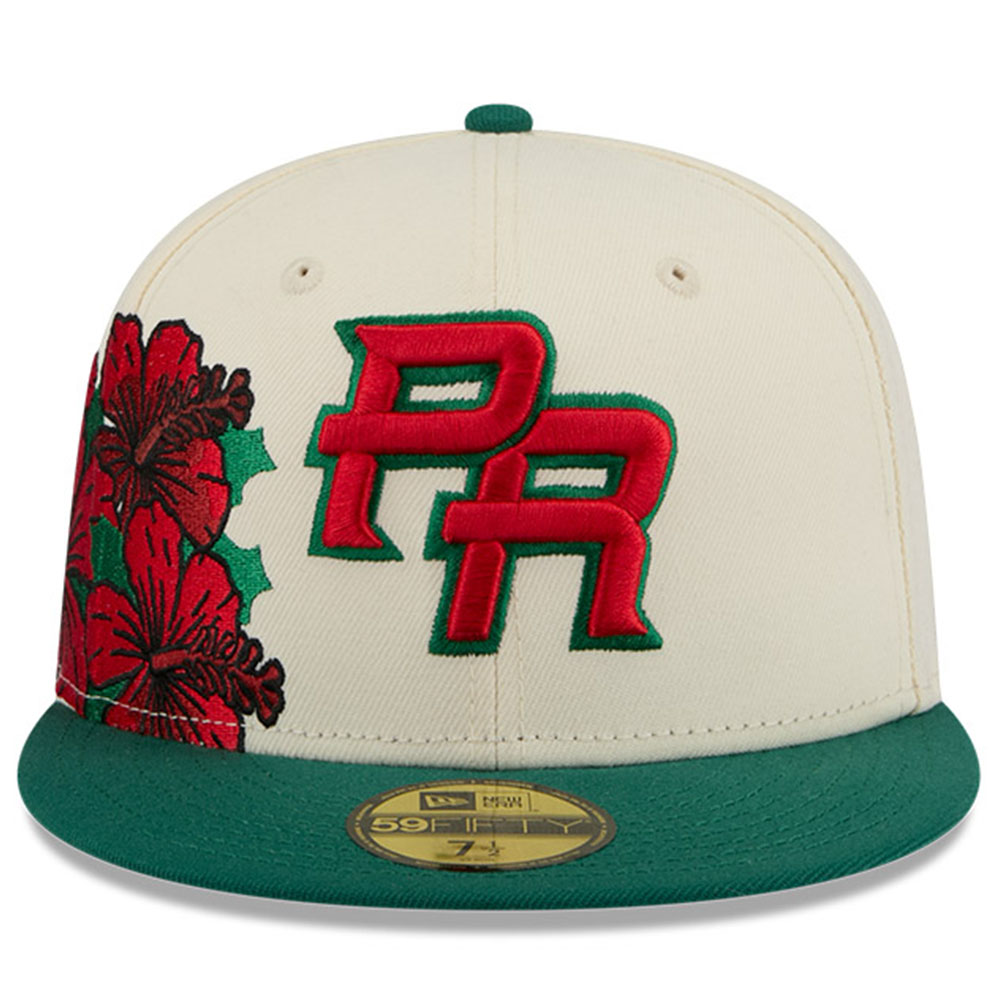 Puerto Rico Chrome and Green “Flor de Maga” New Era 59FIFTY Fitted Hat