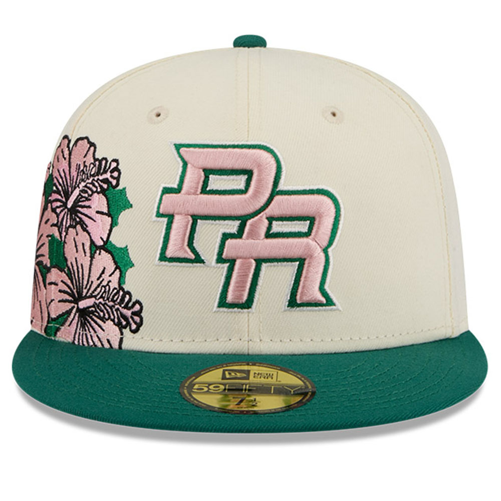 Puerto Rico Chrome and Cream Pink “Flor de Maga” New Era 59FIFTY Fitted Hat