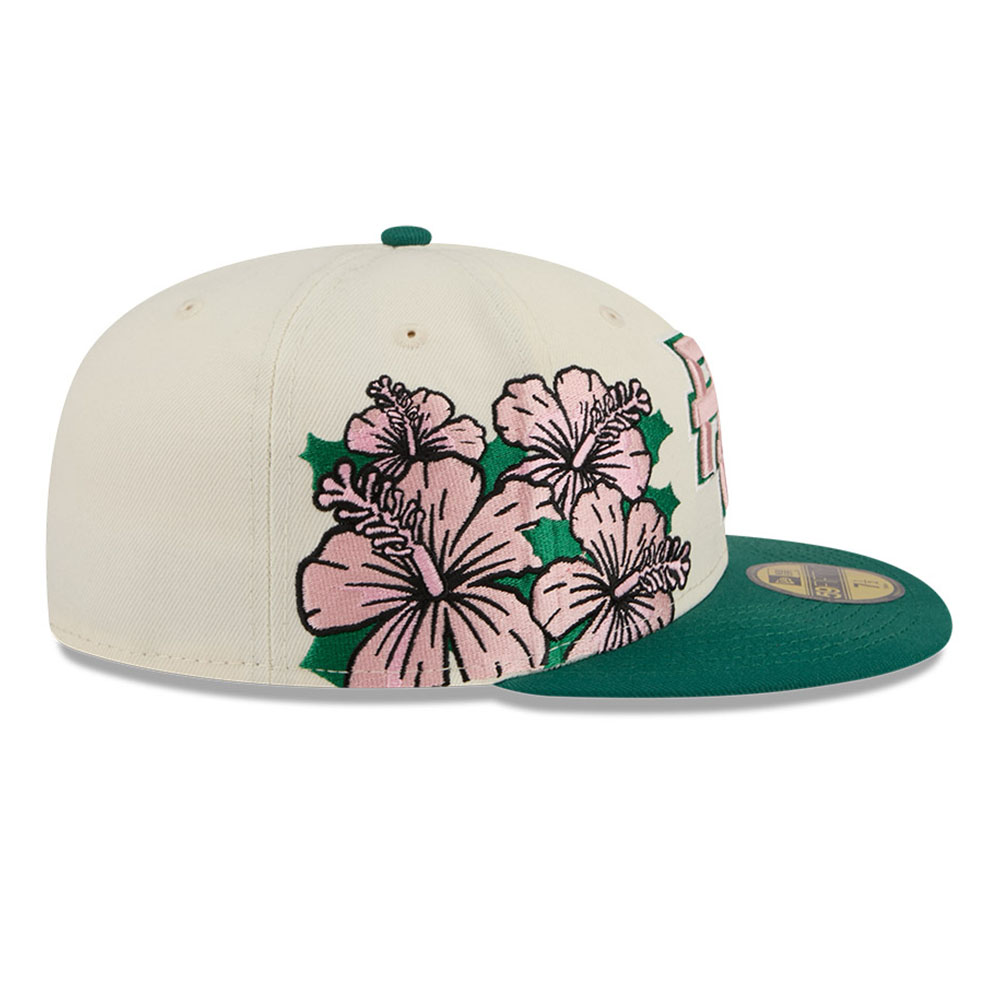 Puerto Rico Chrome and Cream Pink “Flor de Maga” New Era 59FIFTY Fitted Hat