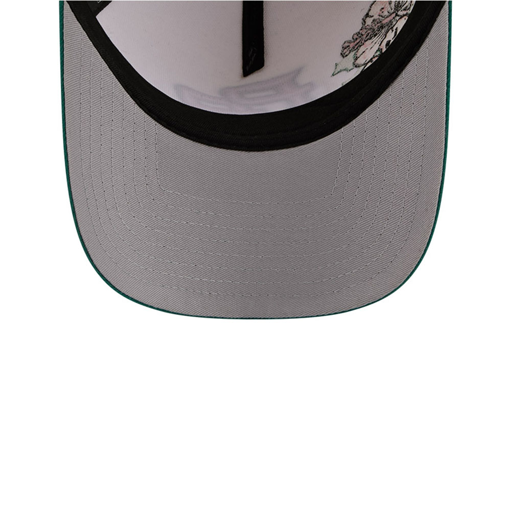 Puerto Rico Chrome and Green with Pink "Flor De Maga" New Era 9FORTY A-Frame Snapback Hat