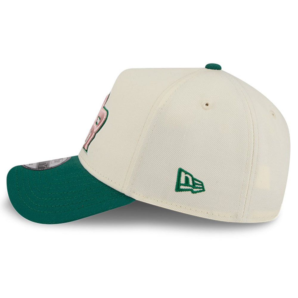 Puerto Rico Chrome and Green with Pink "Flor De Maga" New Era 9FORTY A-Frame Snapback Hat