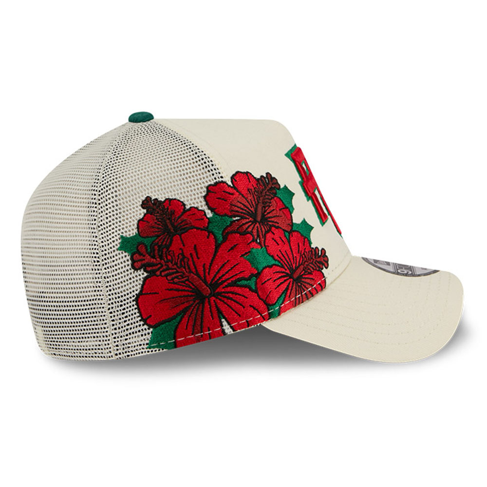Puerto Rico Cream Trucker "Flor De Maga" New Era 9FORTY A-Frame Snapback Hat