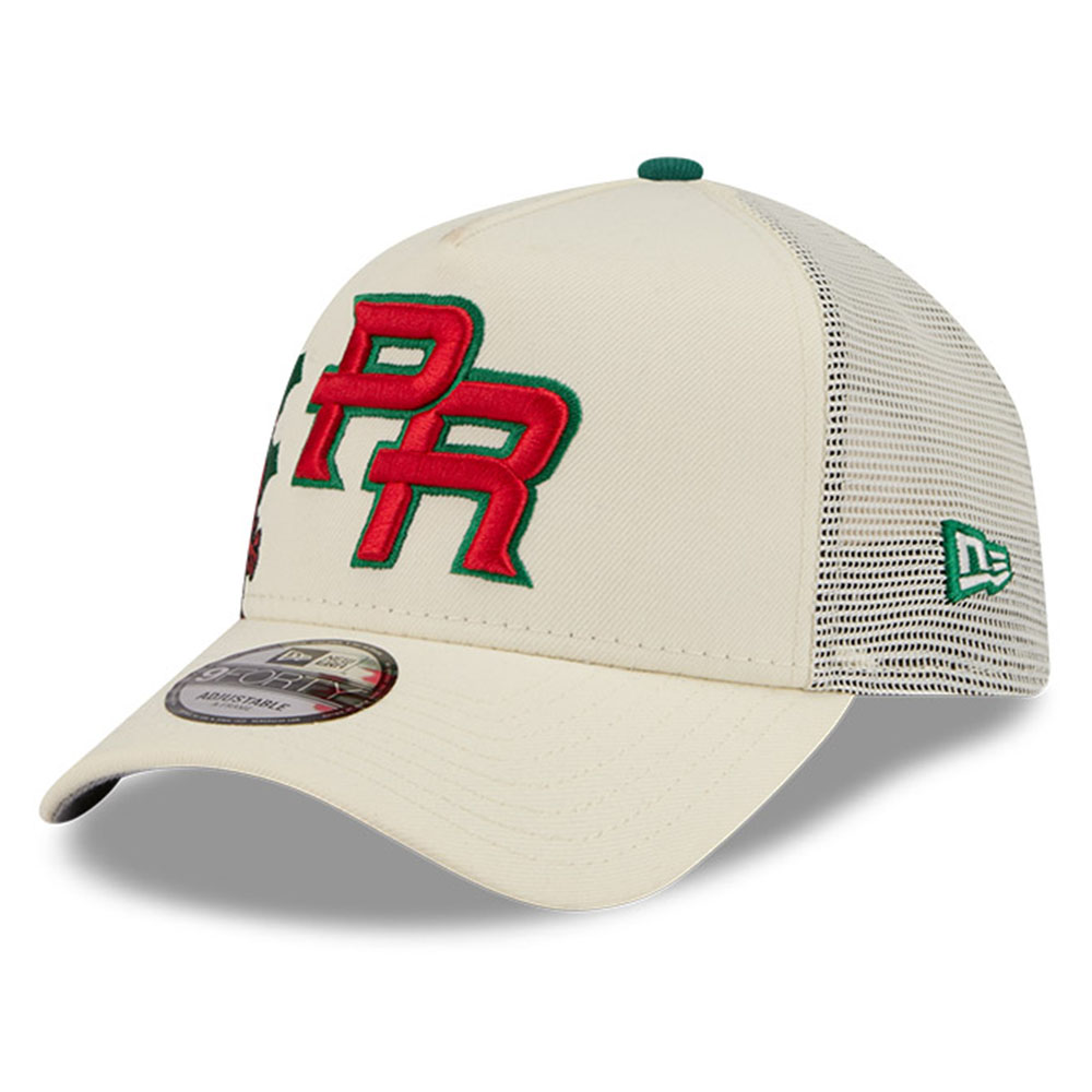 Puerto Rico Cream Trucker "Flor De Maga" New Era 9FORTY A-Frame Snapback Hat