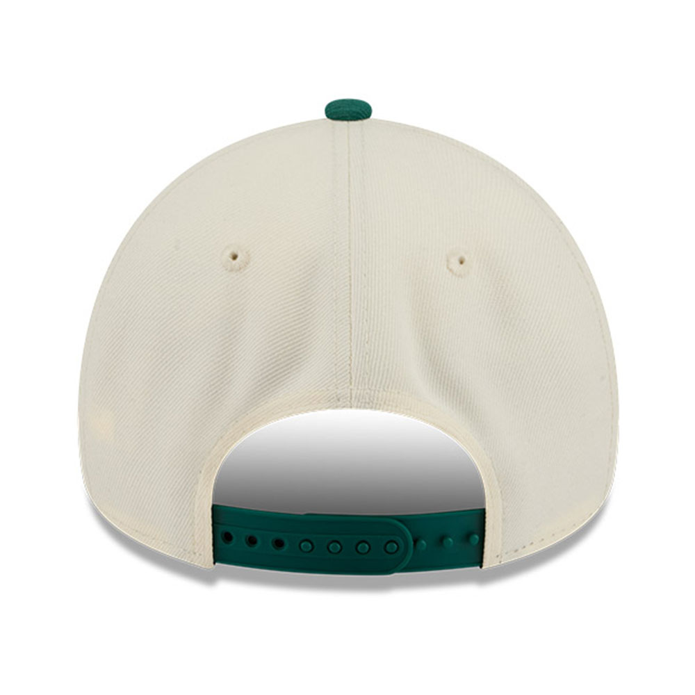 Puerto Rico Chrome and Green with Red "Flor De Maga" New Era 9FORTY A-Frame Snapback Hat