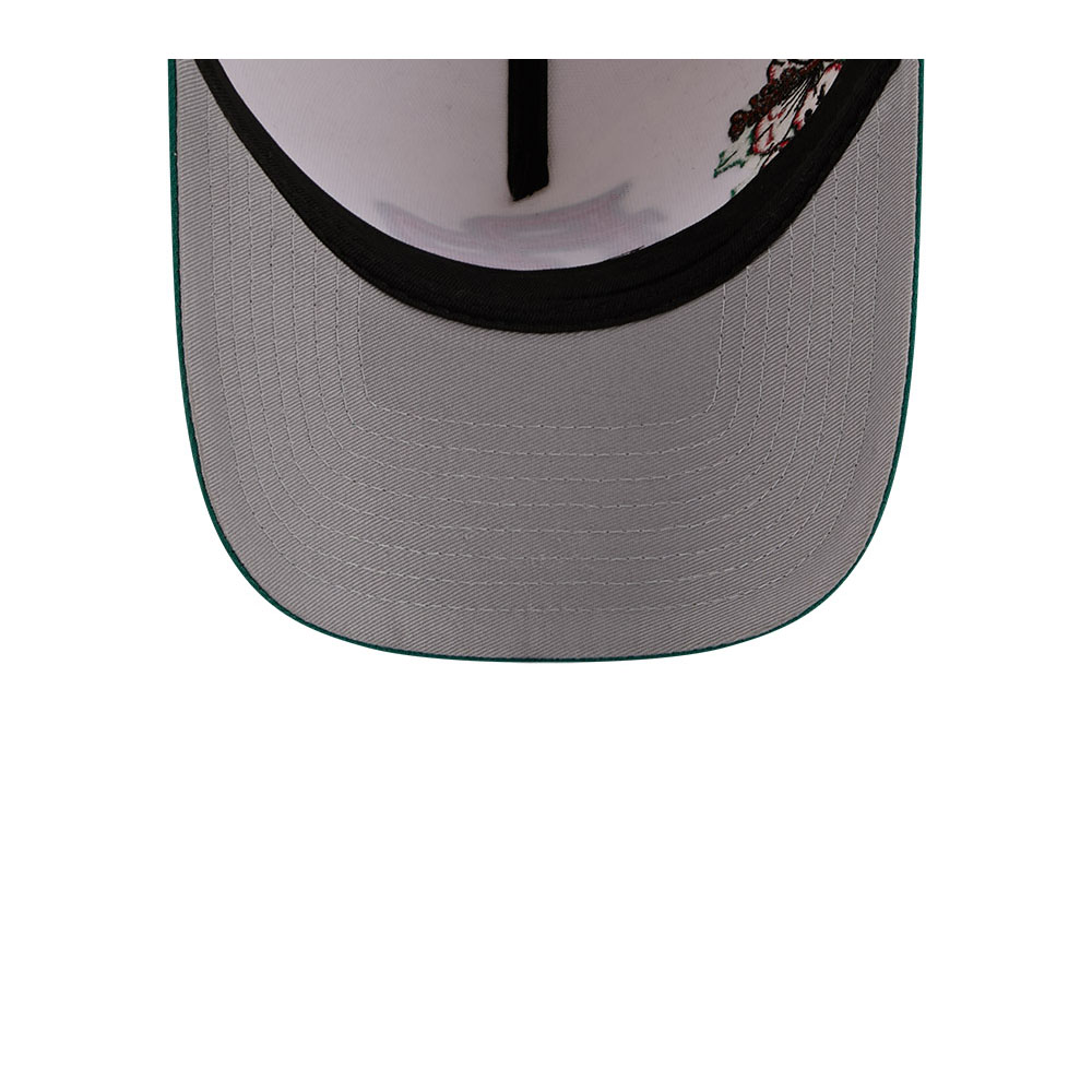 Puerto Rico Chrome and Green with Red "Flor De Maga" New Era 9FORTY A-Frame Snapback Hat