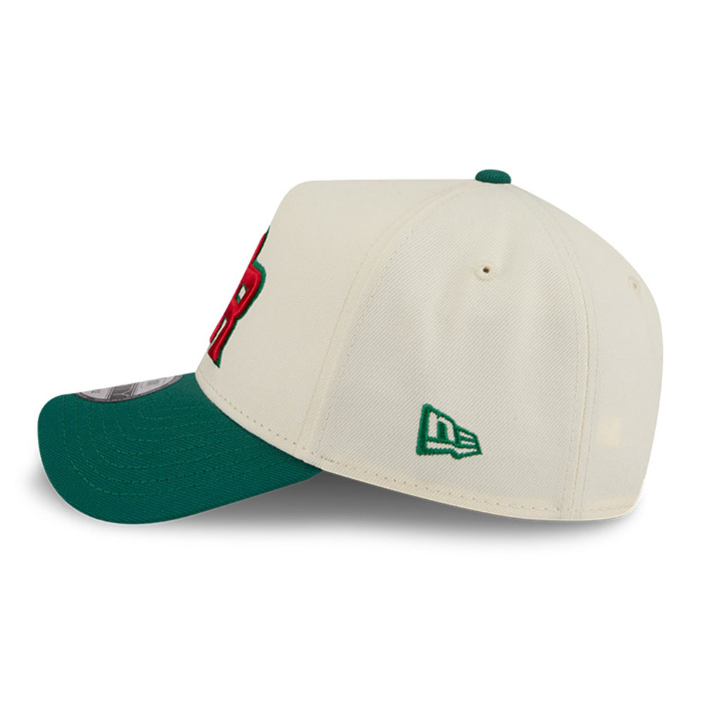Puerto Rico Chrome and Green with Red "Flor De Maga" New Era 9FORTY A-Frame Snapback Hat
