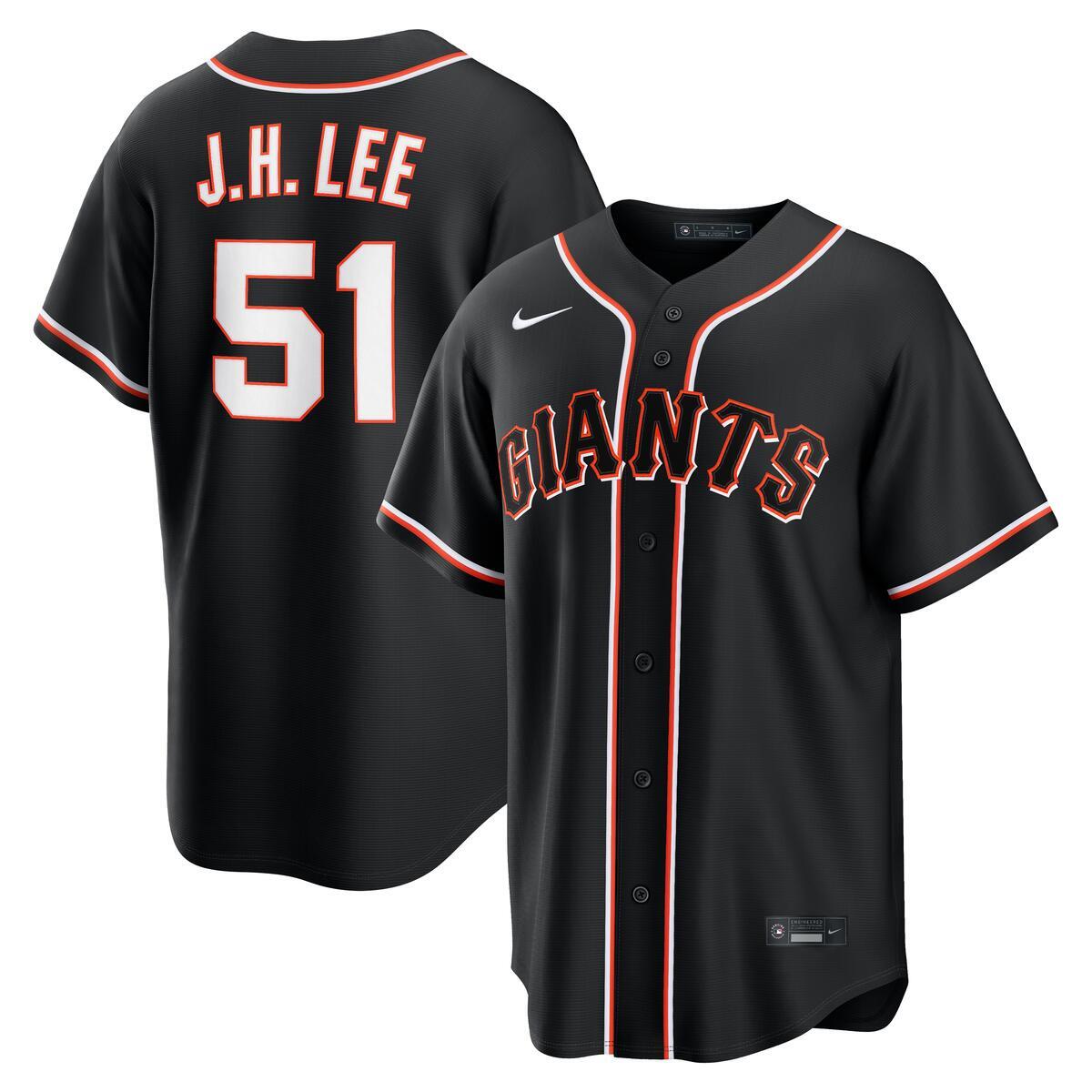 San Francisco Giants Jung Hoo Lee Black Fashion Nike Replica Jersey