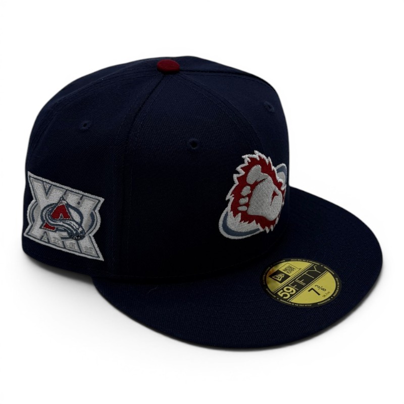 Colorado Avalanche Light Navy Leon the Lab 30th Anniversary Patch Grey UV New Era 59FIFTY Fitted Hat
