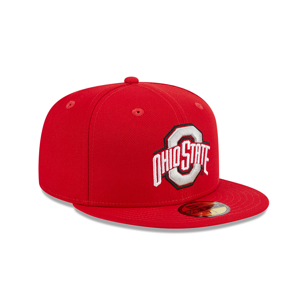 Ohio State Buckeyes Red Basic NCAA New Era 59FIFTY Fitted Hat