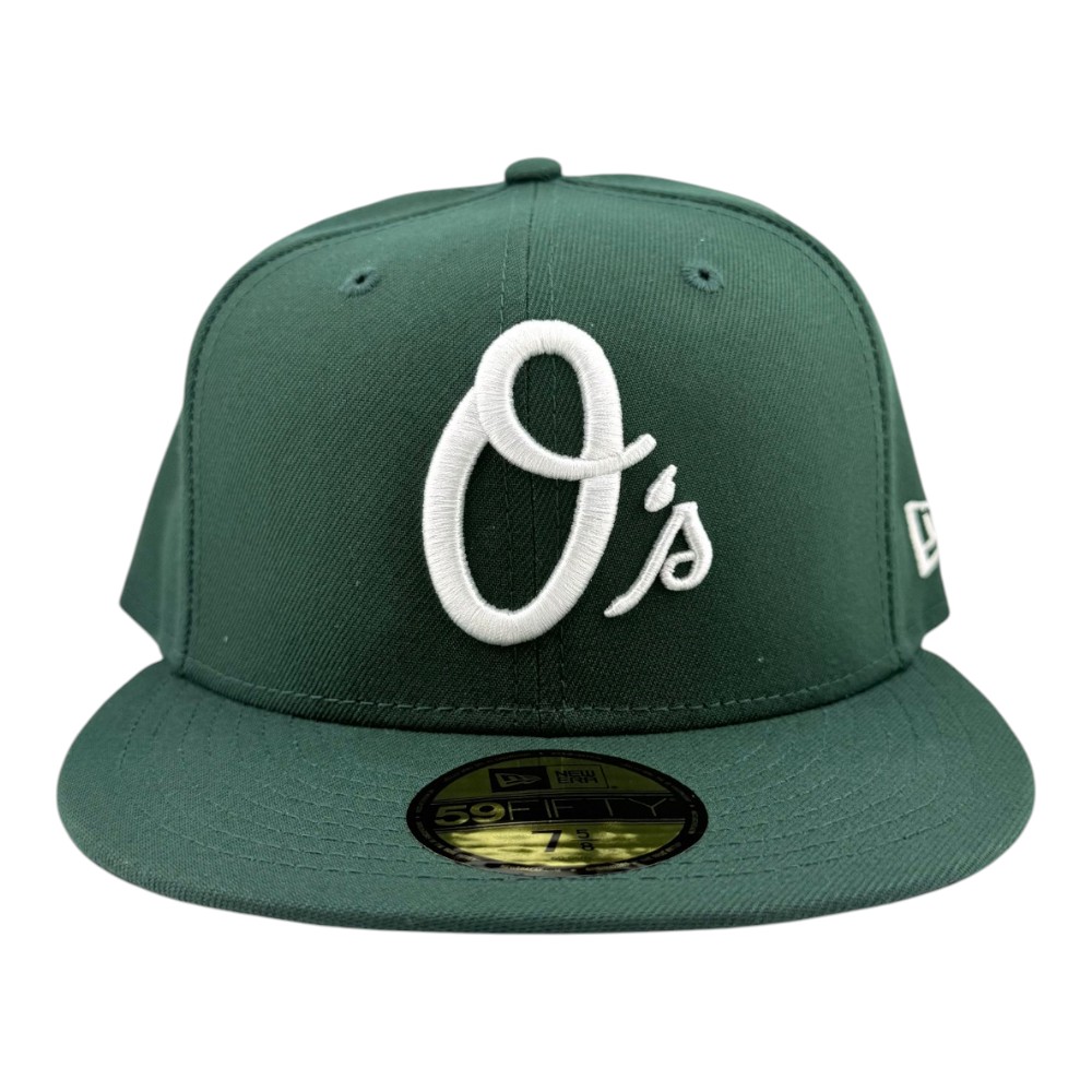 Baltimore Orioles Dark Green with White Logo Black UV New Era 59FIFTY Fitted Hat